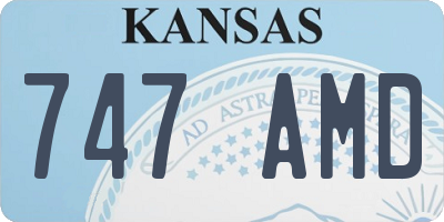 KS license plate 747AMD