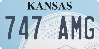 KS license plate 747AMG