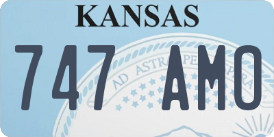 KS license plate 747AMO
