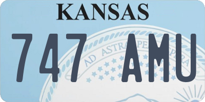 KS license plate 747AMU