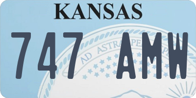 KS license plate 747AMW