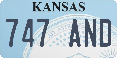 KS license plate 747AND