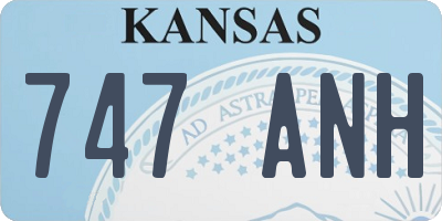 KS license plate 747ANH
