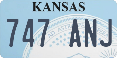 KS license plate 747ANJ