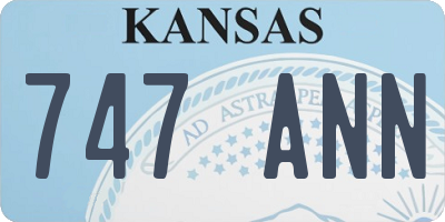 KS license plate 747ANN