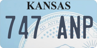 KS license plate 747ANP