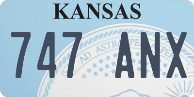 KS license plate 747ANX