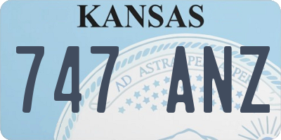 KS license plate 747ANZ