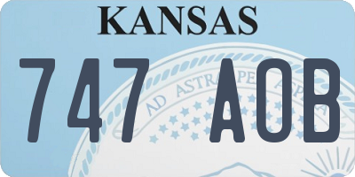 KS license plate 747AOB