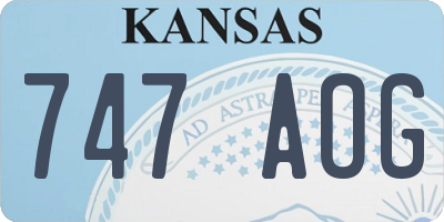 KS license plate 747AOG