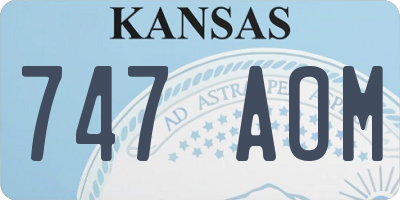 KS license plate 747AOM