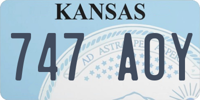 KS license plate 747AOY