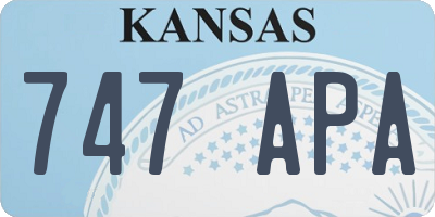 KS license plate 747APA