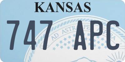 KS license plate 747APC