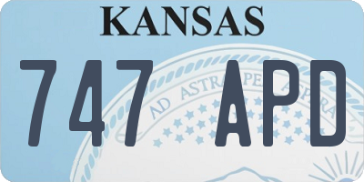 KS license plate 747APD