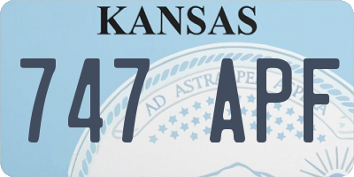 KS license plate 747APF