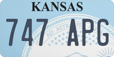 KS license plate 747APG