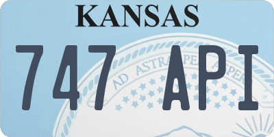 KS license plate 747API