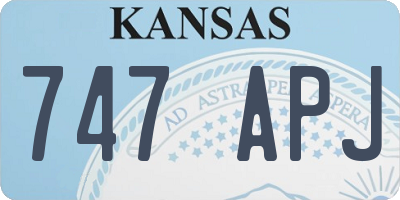 KS license plate 747APJ