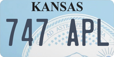 KS license plate 747APL