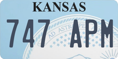 KS license plate 747APM