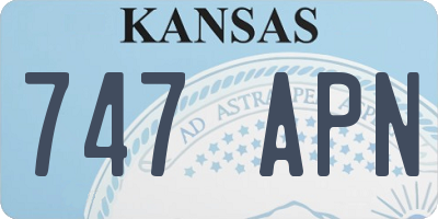 KS license plate 747APN
