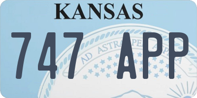 KS license plate 747APP