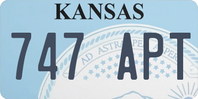 KS license plate 747APT