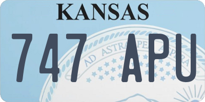 KS license plate 747APU