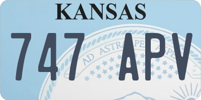 KS license plate 747APV