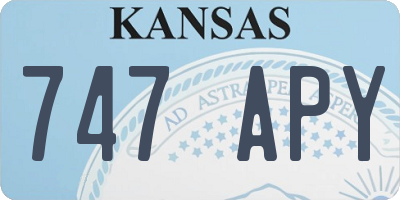 KS license plate 747APY