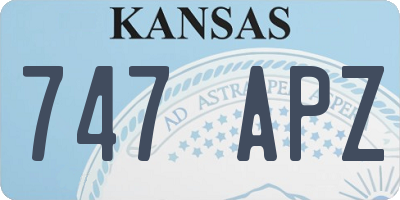 KS license plate 747APZ
