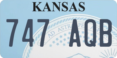 KS license plate 747AQB
