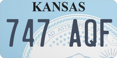 KS license plate 747AQF