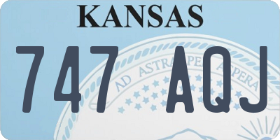 KS license plate 747AQJ