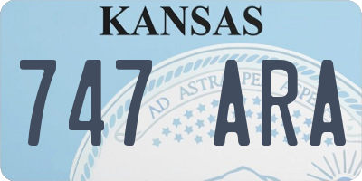 KS license plate 747ARA
