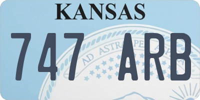 KS license plate 747ARB