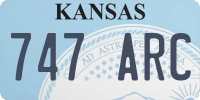 KS license plate 747ARC