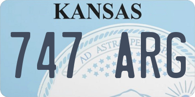 KS license plate 747ARG