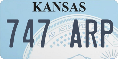 KS license plate 747ARP