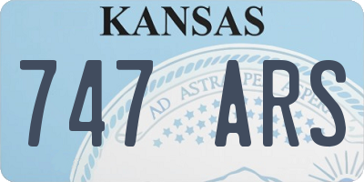 KS license plate 747ARS