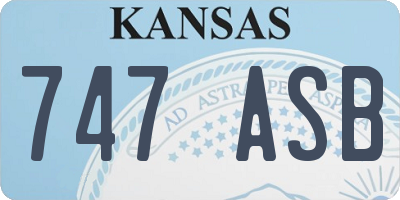 KS license plate 747ASB