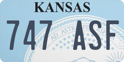 KS license plate 747ASF