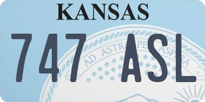 KS license plate 747ASL