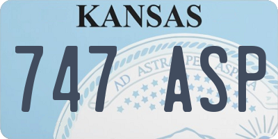 KS license plate 747ASP