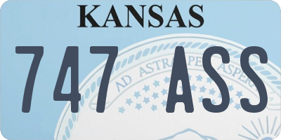 KS license plate 747ASS