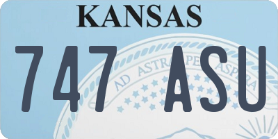 KS license plate 747ASU