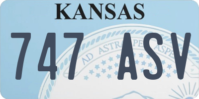 KS license plate 747ASV