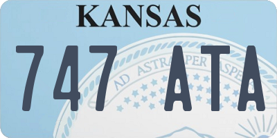 KS license plate 747ATA