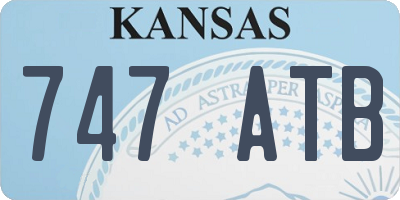 KS license plate 747ATB